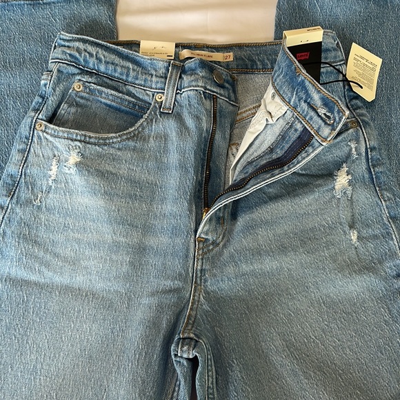 Levi's 70's High Flare Put It Back Jeans in Marin Babe for Free People NWT - Picture 14 of 15